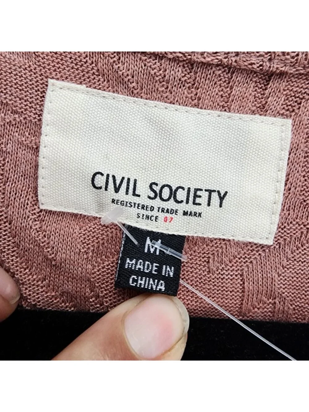 Civil Society Shirt Mens Medium Mauve Pink Sebastian Short Sleeve Tee *NWT* - Picture 2 of 11